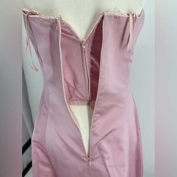 Ralph Lauren Collection Purple Label Silk Midi Dress Pink 1999 90s Strapless - Picture 7 of 16